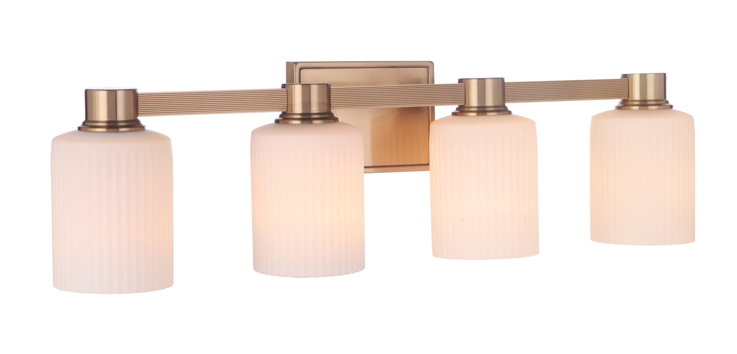 12928SB4 - Bretton 4 Light 28" Wide Vanity Light - Satin Brass