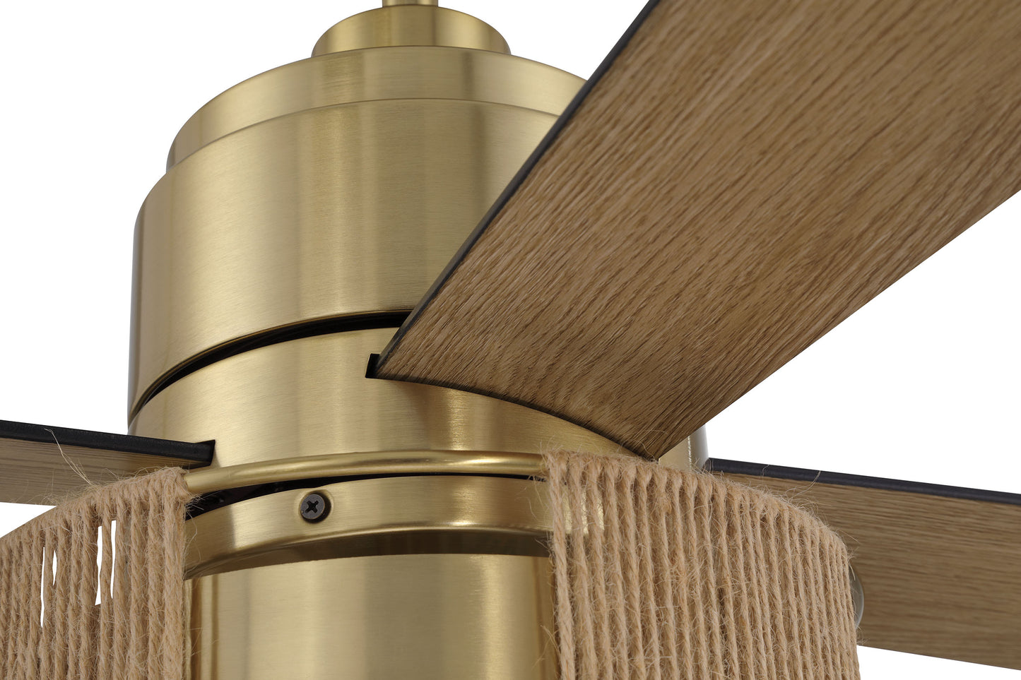 KNS52SB4 - Kensey 52" 4 Blade Ceiling Fan with Light Kit - Satin Brass