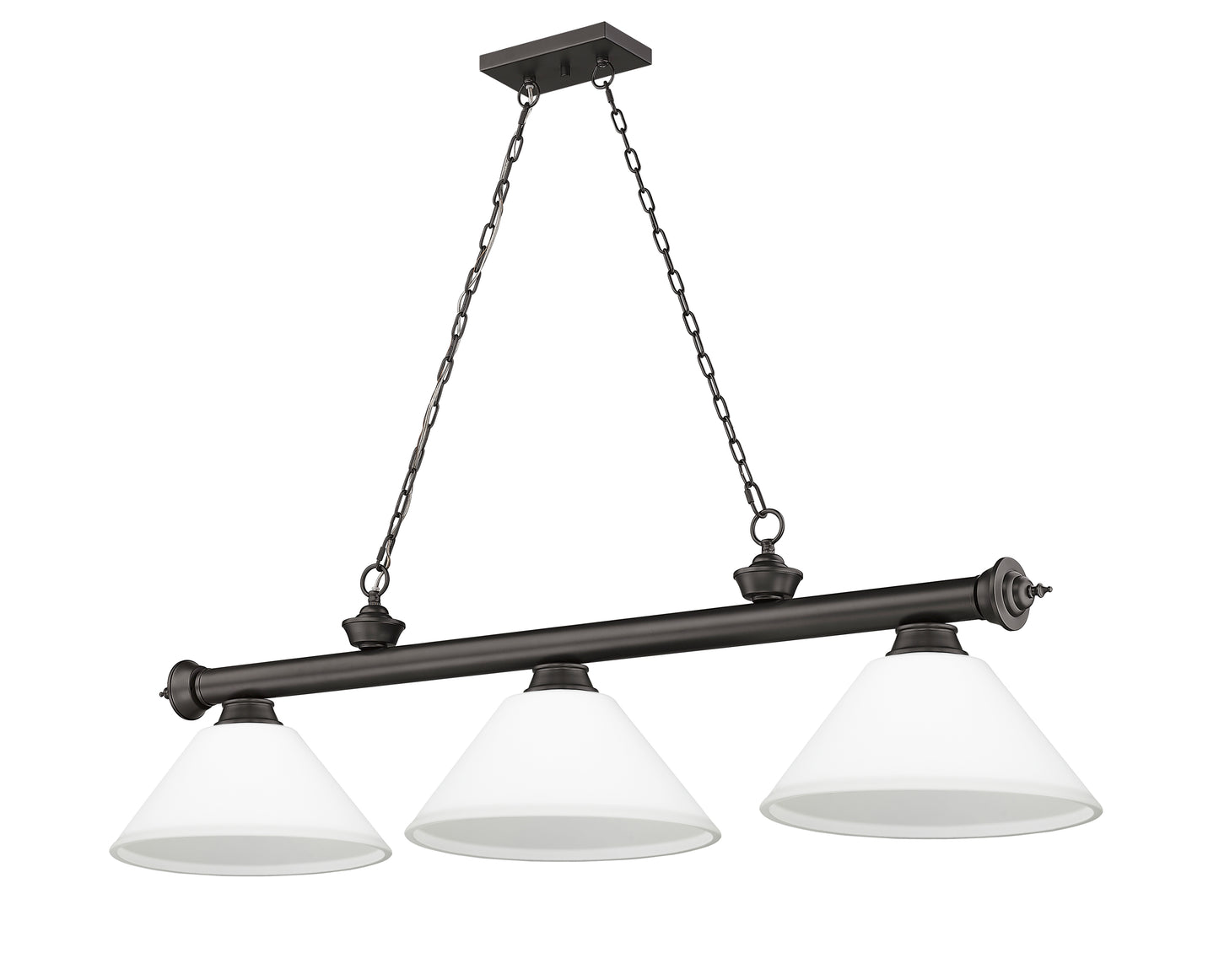 2306-3BRZ-AMO14 - Cordon 3 Light 57" Billiard - Bronze