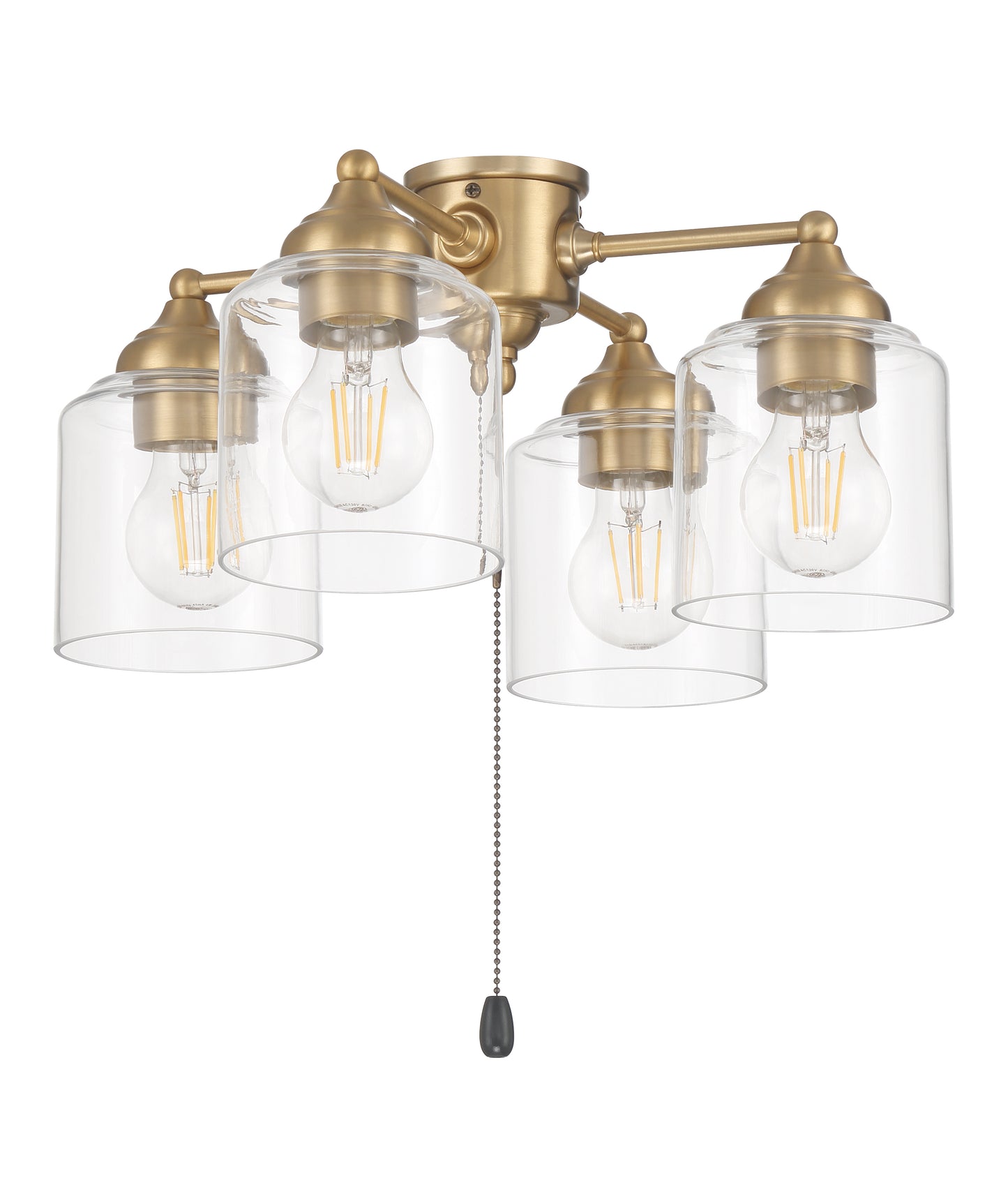 LK2606-4L-LED-SB - 4 Light Light Kit in Satin Brass (Clear Glass)