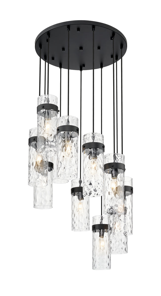 7002P5-11R-MB - Fontaine 11 Light 26" Chandelier - Matte Black