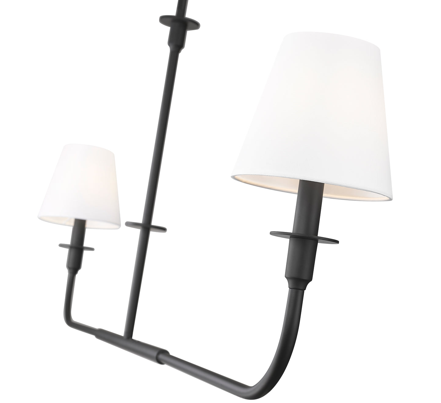 3049-60L-MB - Tova 2 Light Linear 64" Chandelier - Matte Black
