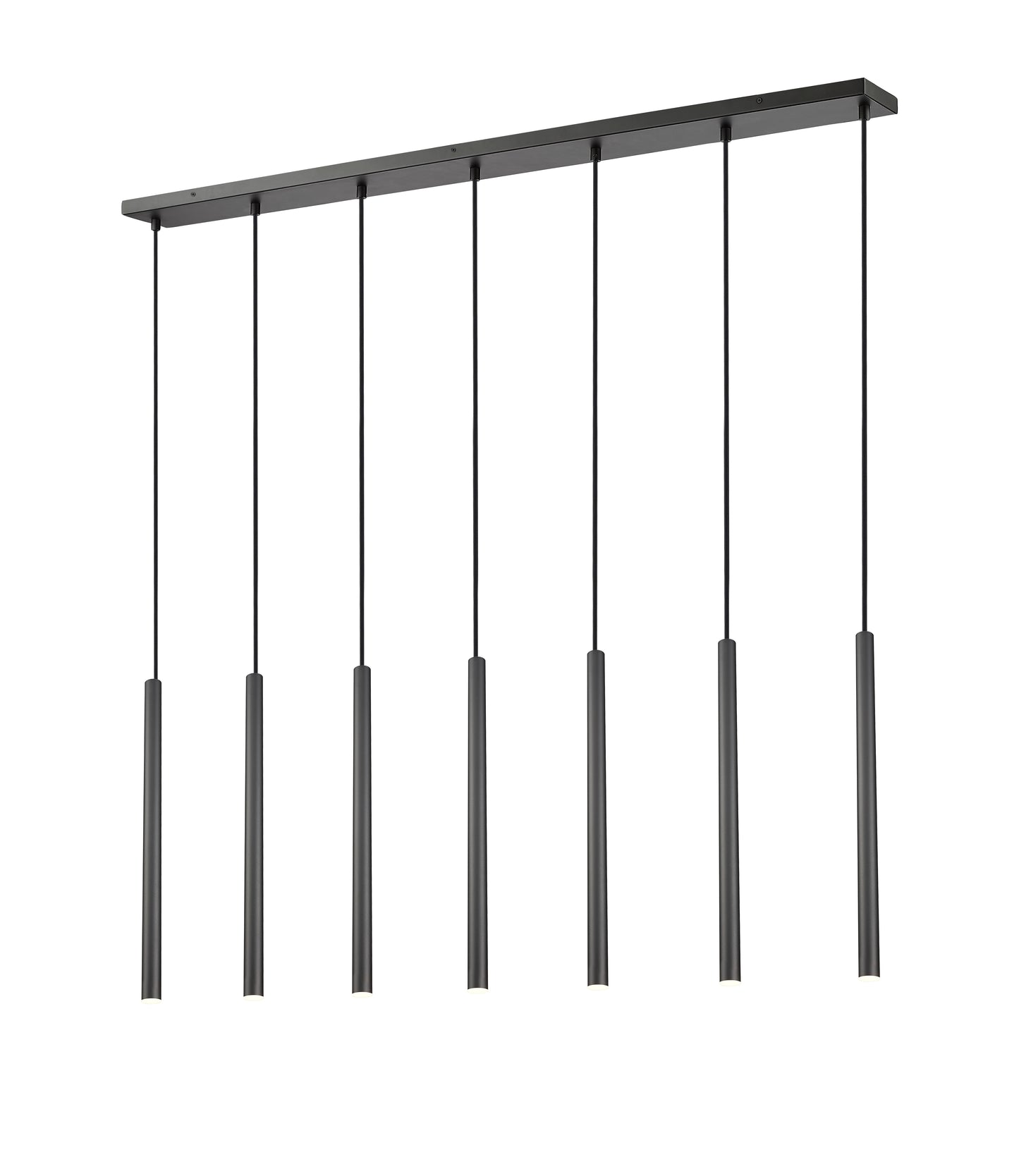 919MP24-7L-MB-LED - Forest 7 Light Linear 54" Chandelier - Matte Black