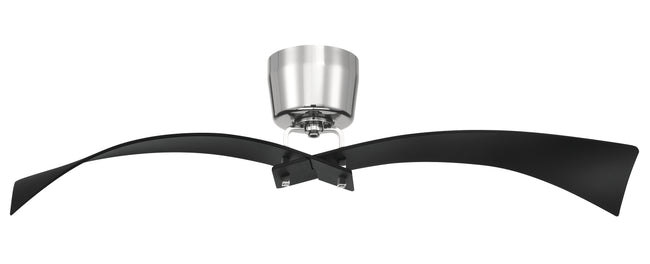 TRN52FBPLN2 - Tern 52" 2 Blade Ceiling Fan - Flat Black / Polished Nickel
