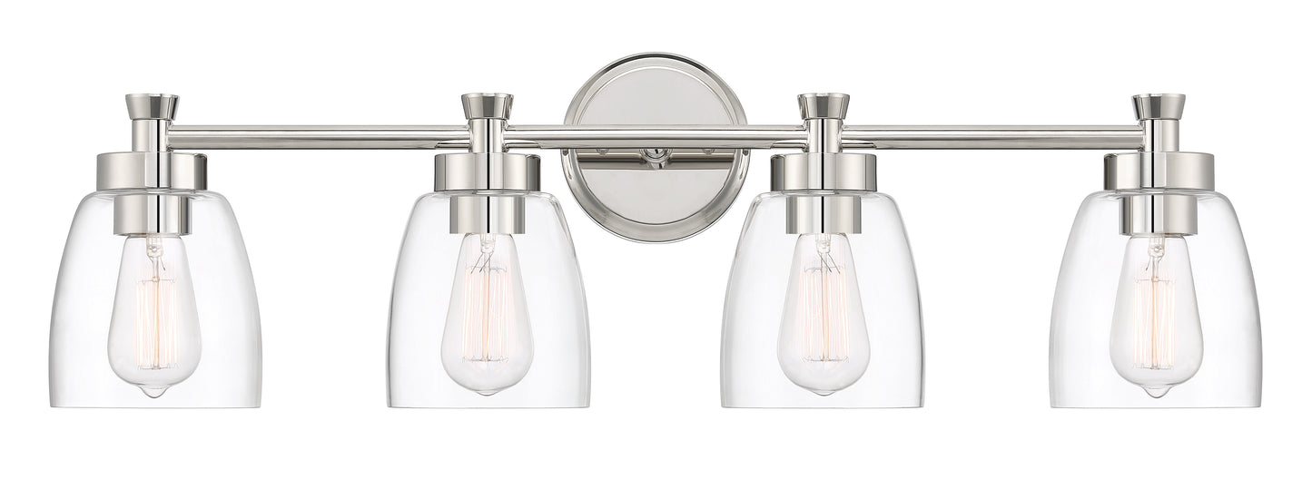 12730PLN4 - Henning 4 Light 30" Wide Vanity Light - Polished Nickel