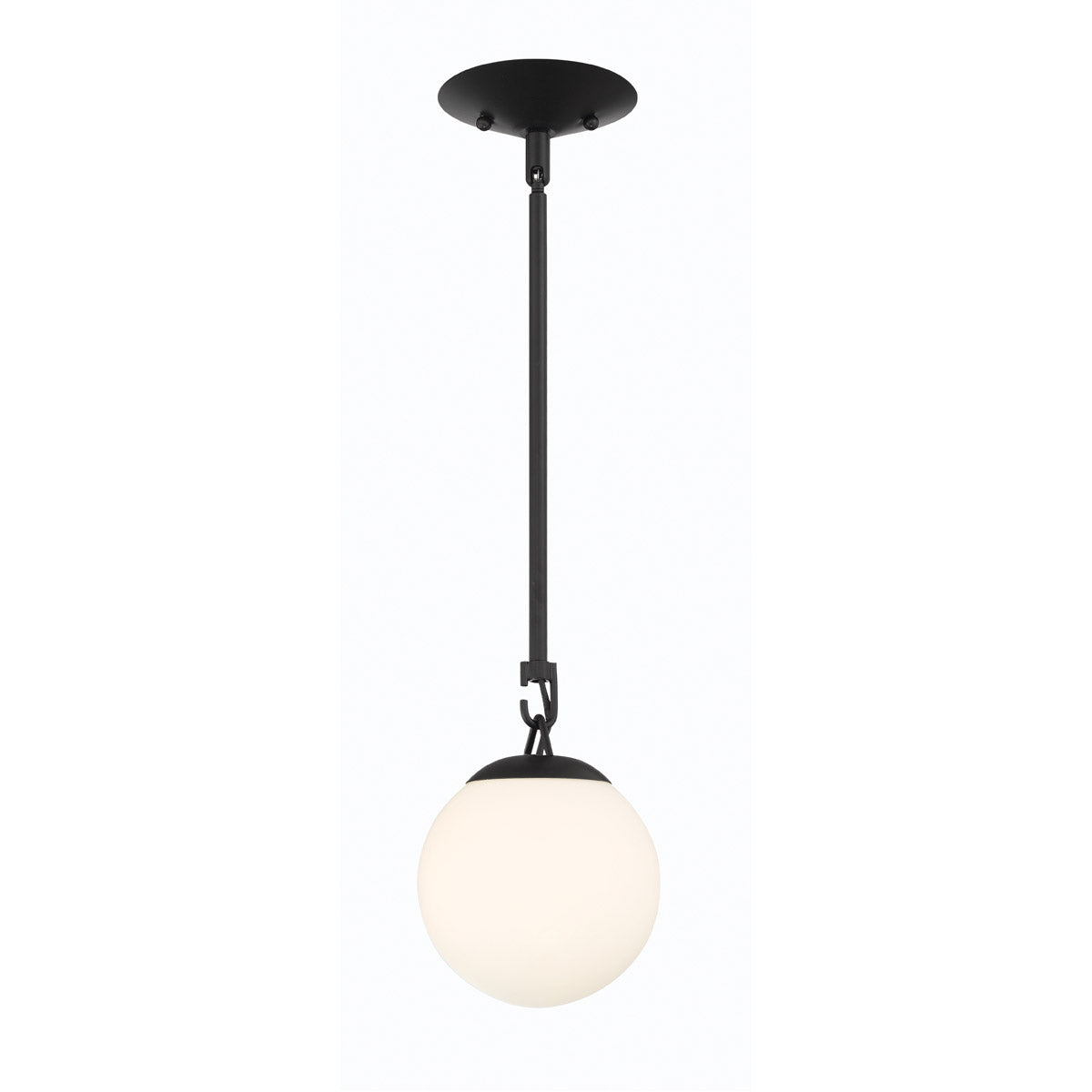50791-FB - Orion 1 Light 6" Wide Mini Pendant - Flat Black