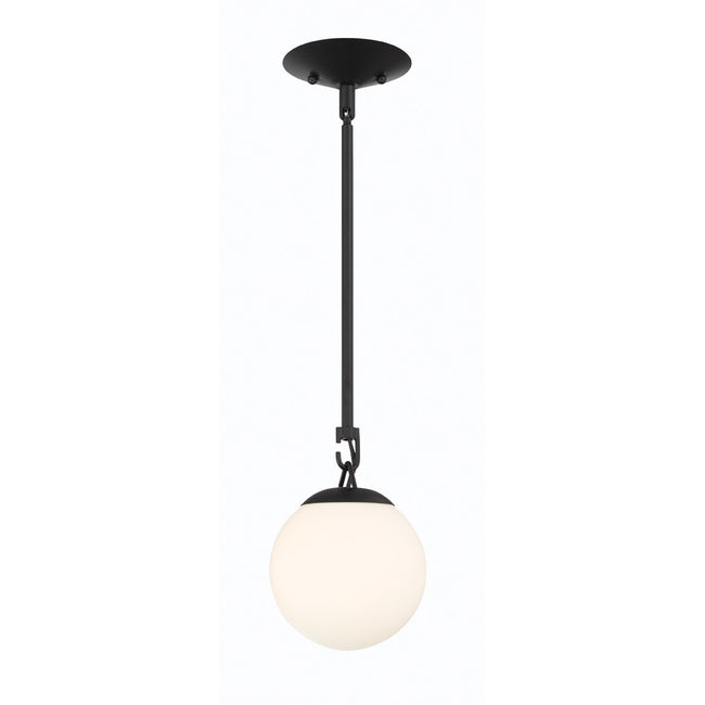 50791-FB - Orion 1 Light 6" Wide Mini Pendant - Flat Black