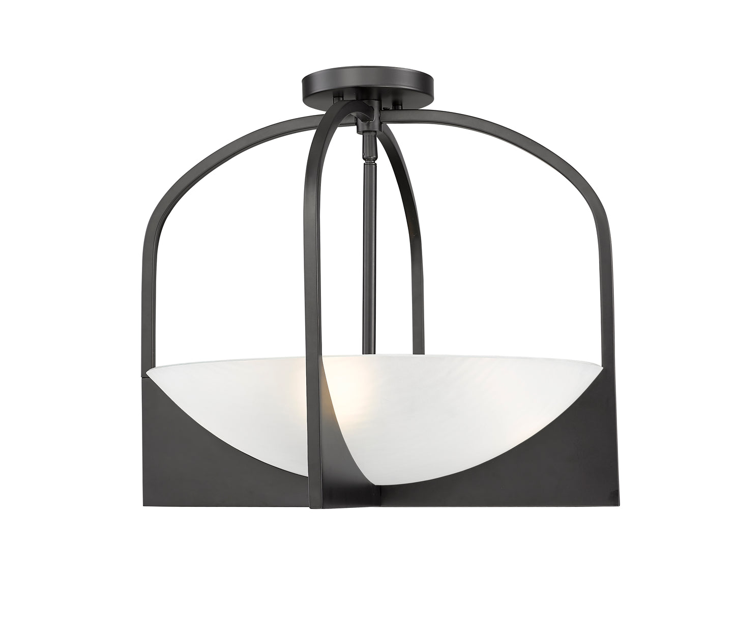 1947SFS-MB - Devon 4 Light Semi Flush 18" Mount - Matte Black