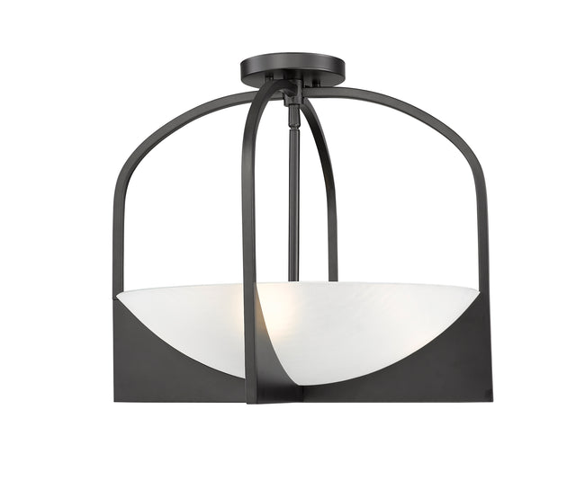 1947SFS-MB - Devon 4 Light Semi Flush 18" Mount - Matte Black