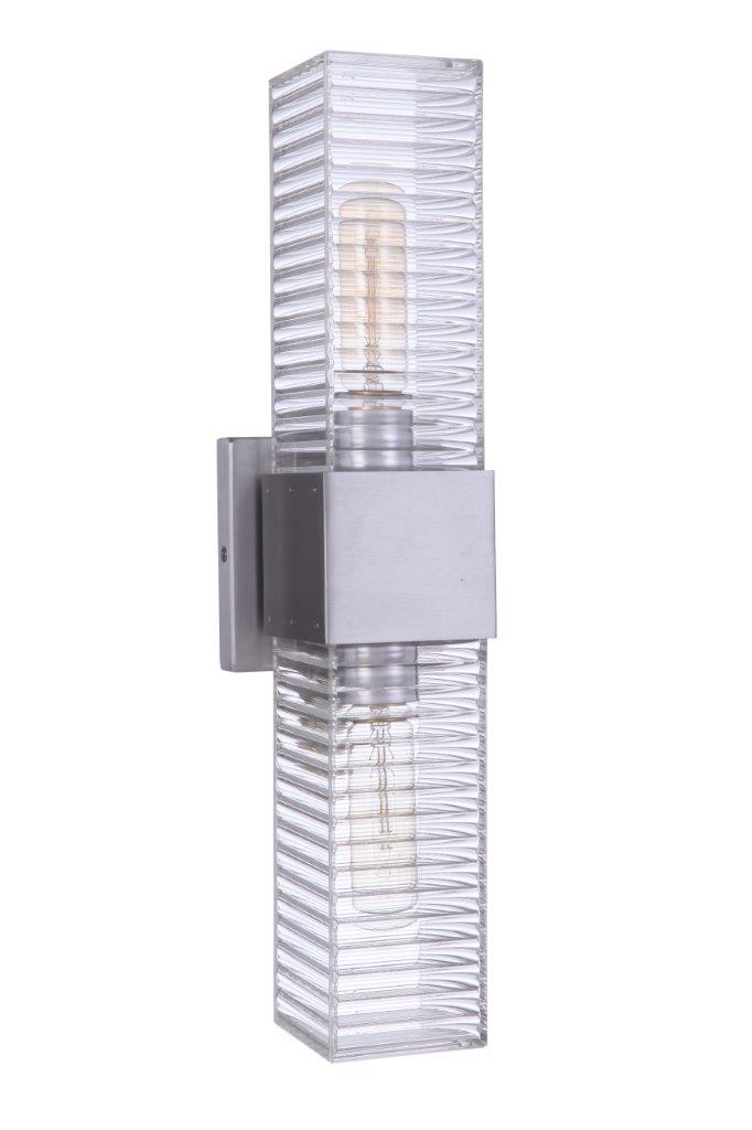 ZA4500-SA - Ridge 2 Light 18" High Outdoor Wall Lantern - Satin Aluminum