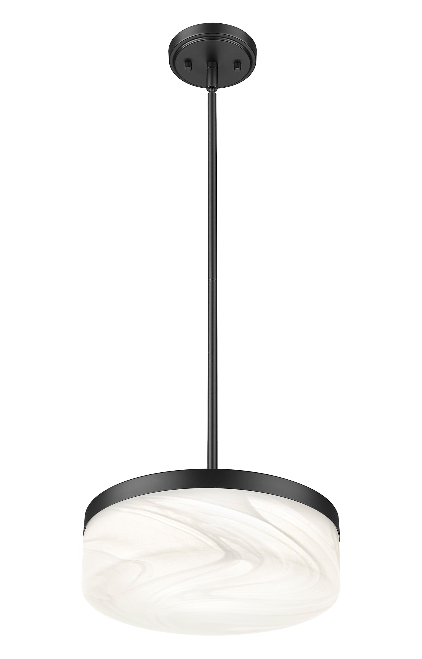 827P13-MB-LED - Renaud 1 Light 13" Pendant - Matte Black
