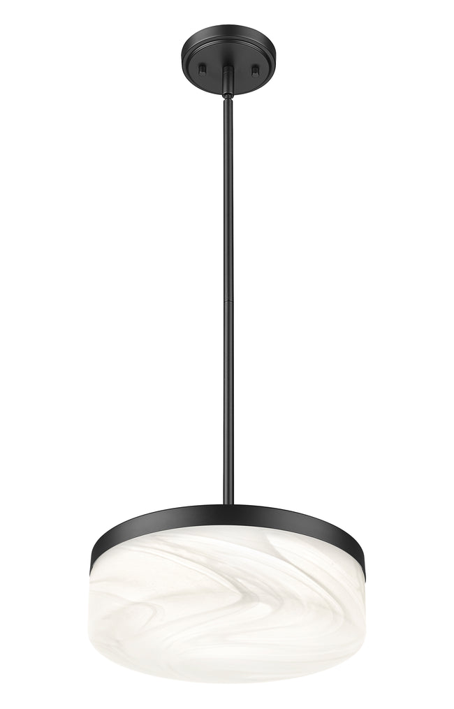 827P13-MB-LED - Renaud 1 Light 13" Pendant - Matte Black