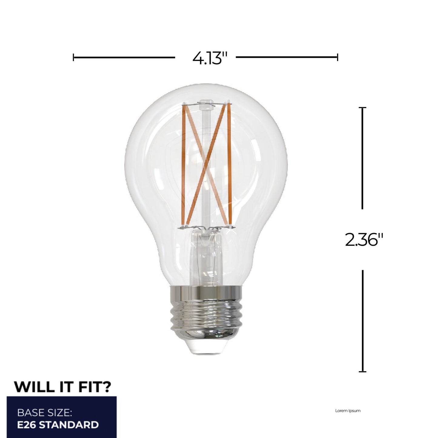 776927 - Dimmable Clear A19 LED Light Bulb - 14 Watt - 4000K - 4 Pack