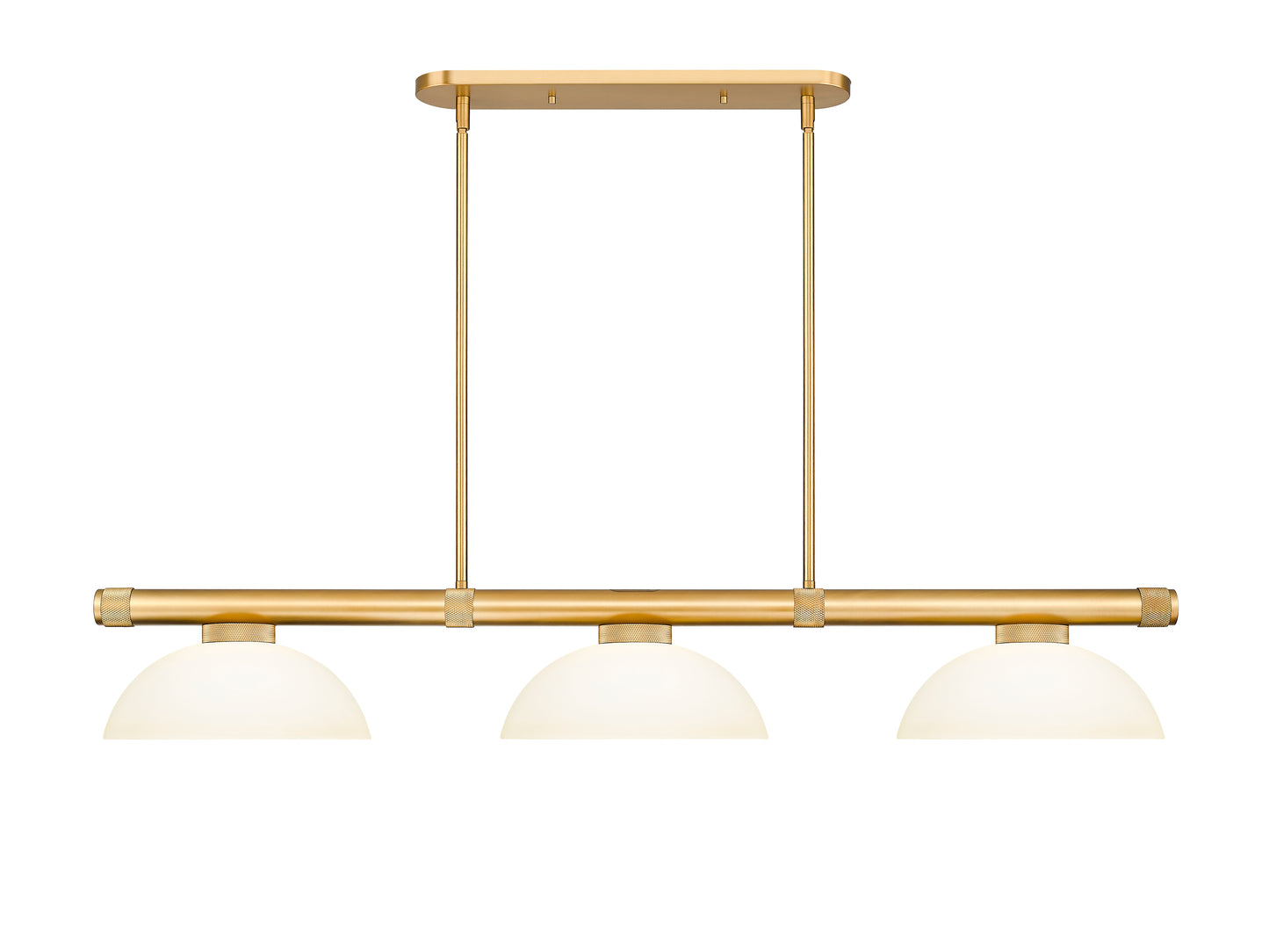 3050-3RB-DMO14 - Vanguard 3 Light 58" Billiard - Rubbed Brass