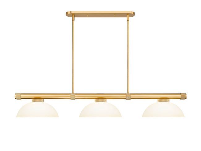 3050-3RB-DMO14 - Vanguard 3 Light 58" Billiard - Rubbed Brass