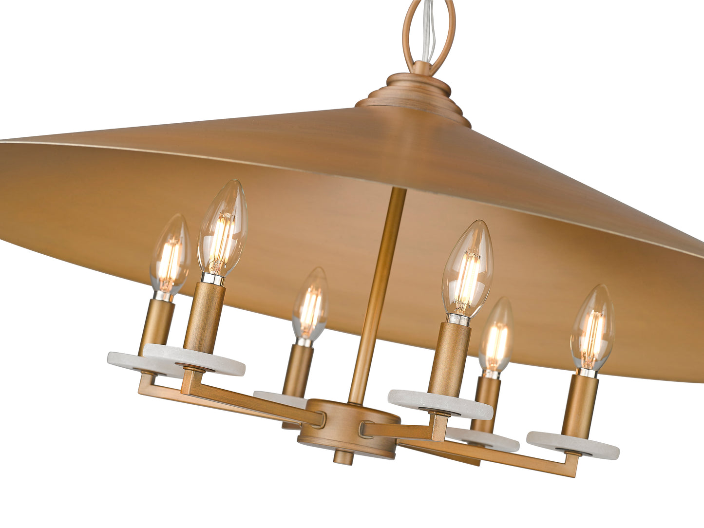 1953-32SGD - Rialto 6 Light 32" Pendant - Signature Gold
