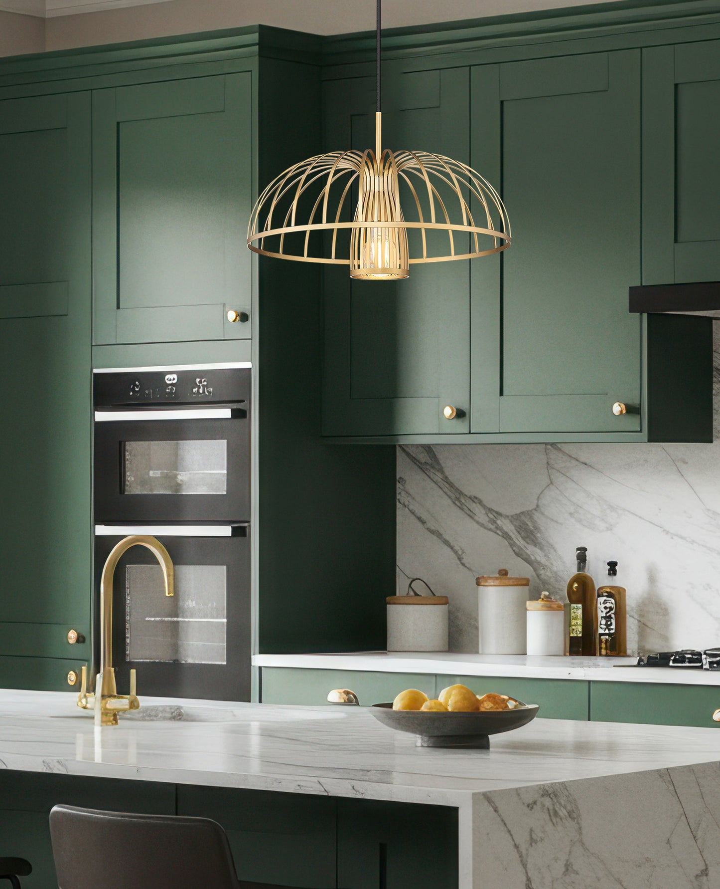 623P16-MGLD - Valencia 1 Light 16" Pendant - Modern Gold