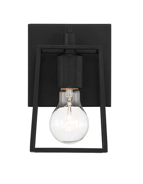12105FB1 - Dunn 1 Light 7.88" High Wall Sconce - Flat Black