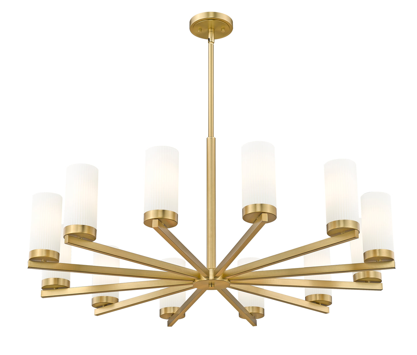 3044-12MGLD - Danica 12 Light 39" Chandelier - Modern Gold