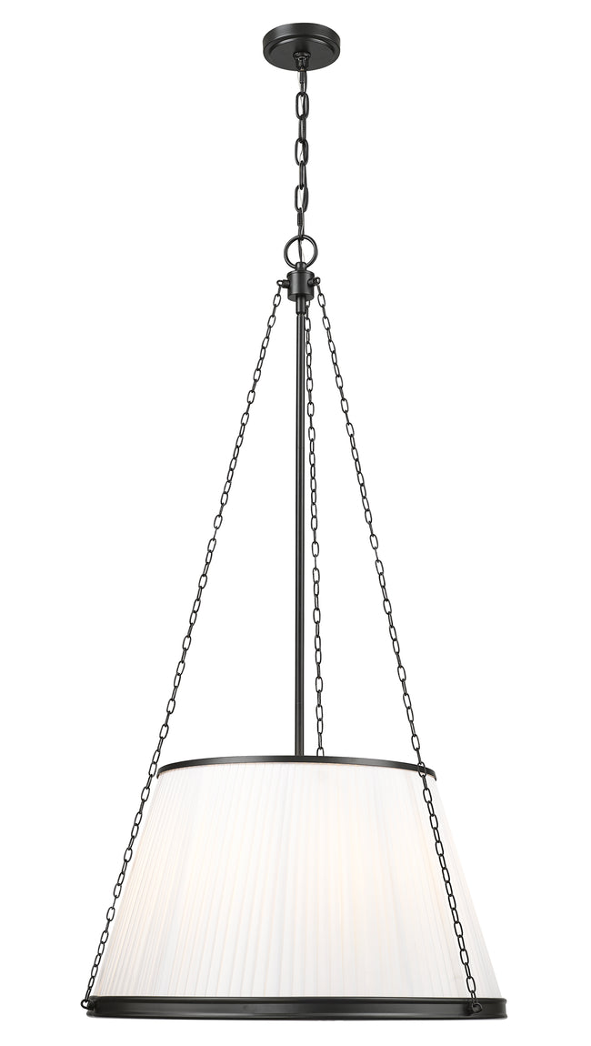 1954P24-MB - Madeline 6 Light 24" Pendant - Matte Black