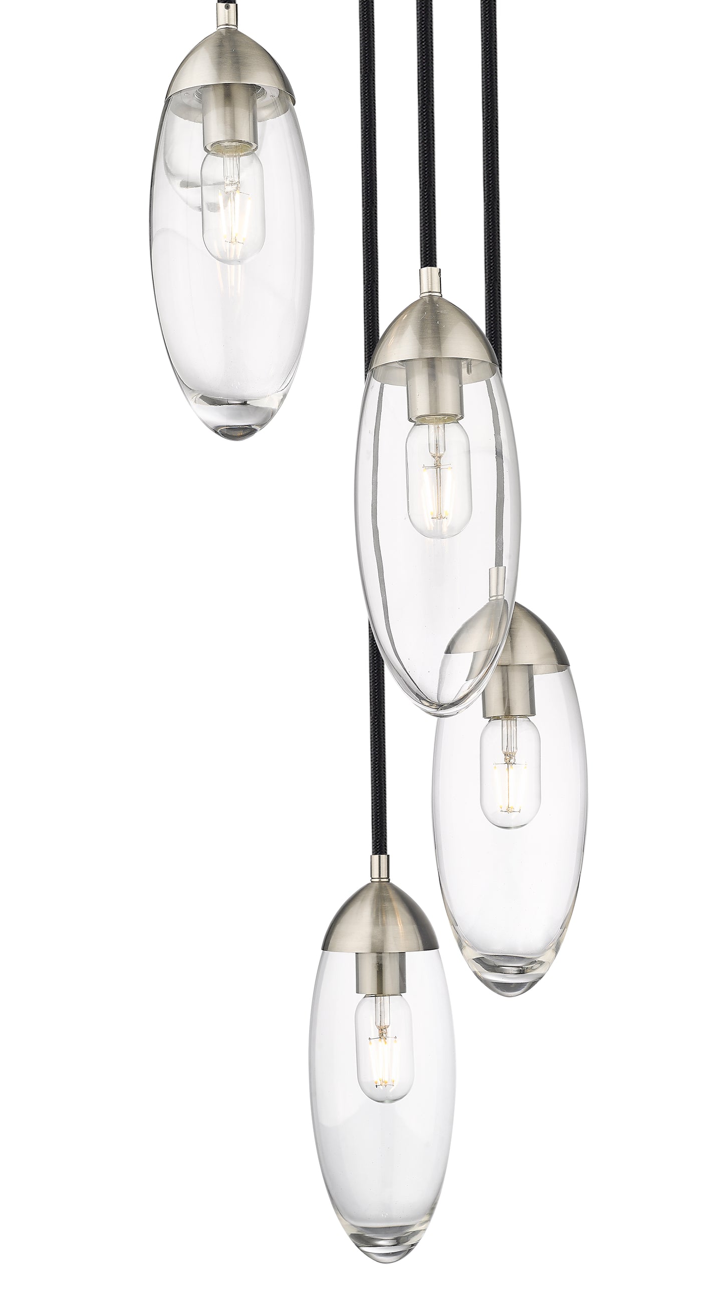 651P-5R-BN - Arden 5 Light 12" Chandelier - Brushed Nickel