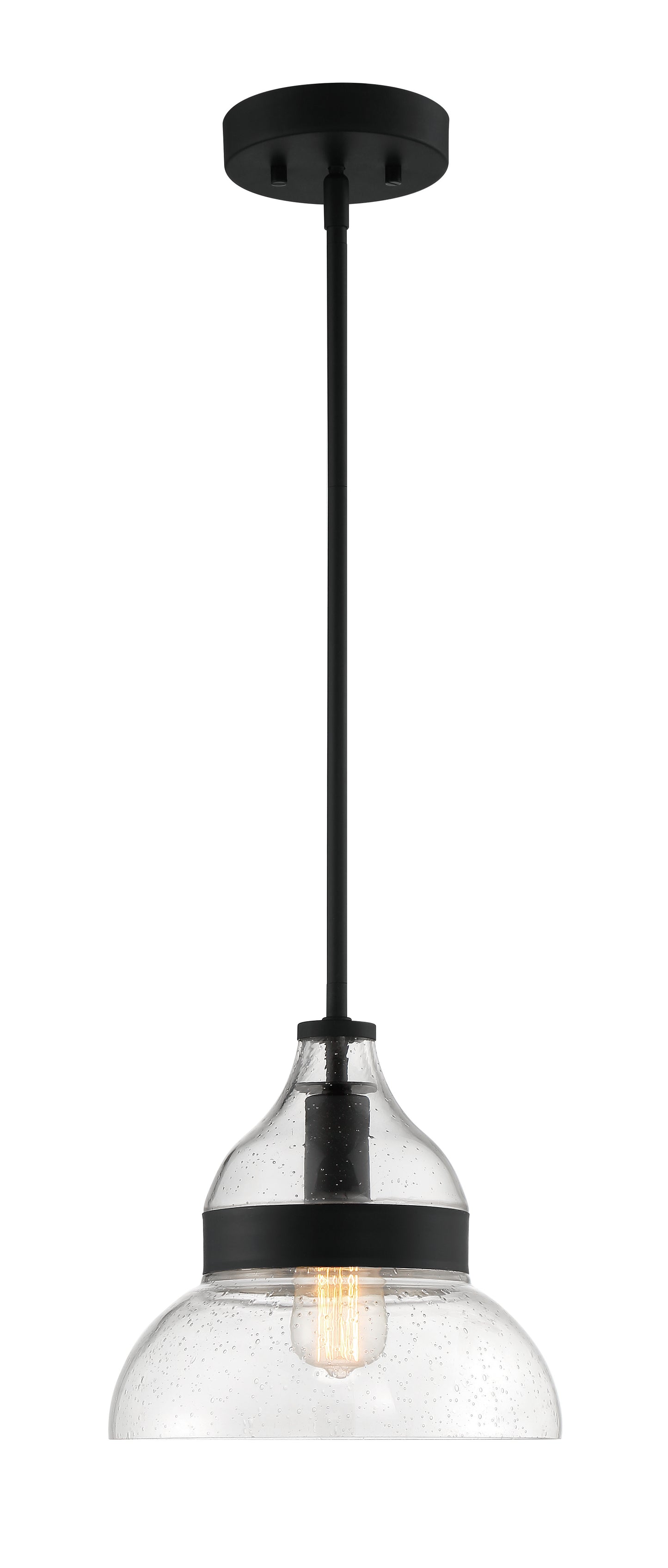 P960FB1 - Pendant 1 Light 10.5" Wide Mini Pendant - Flat Black