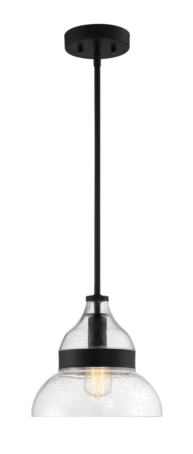 P960FB1 - Pendant 1 Light 10.5" Wide Mini Pendant - Flat Black