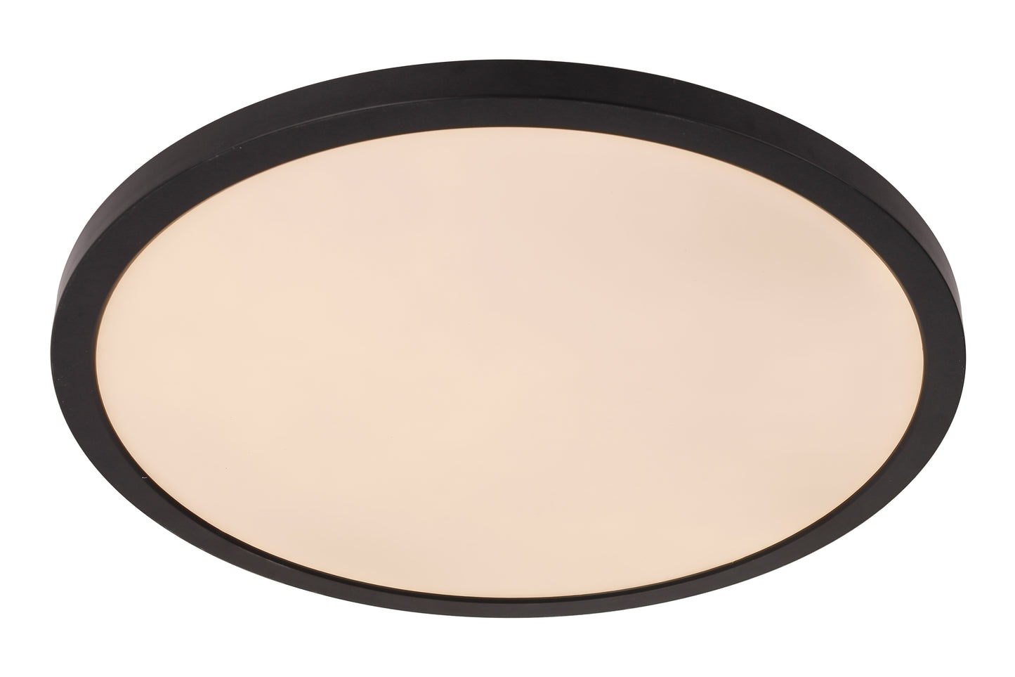 X9415-FB-LED-5CCT - Slim Line II 1 Light 15" Wide Flush Mount - Flat Black