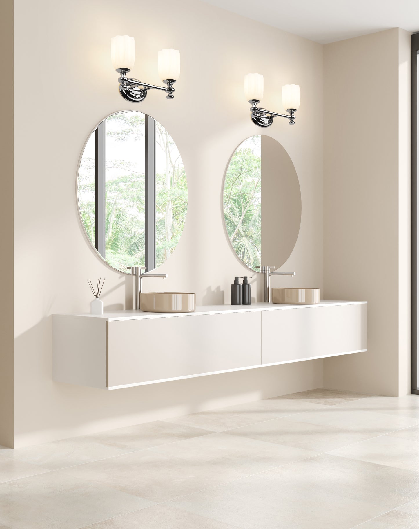 1102-2V-CH - Orion 2 Light 14" Vanity - Chrome