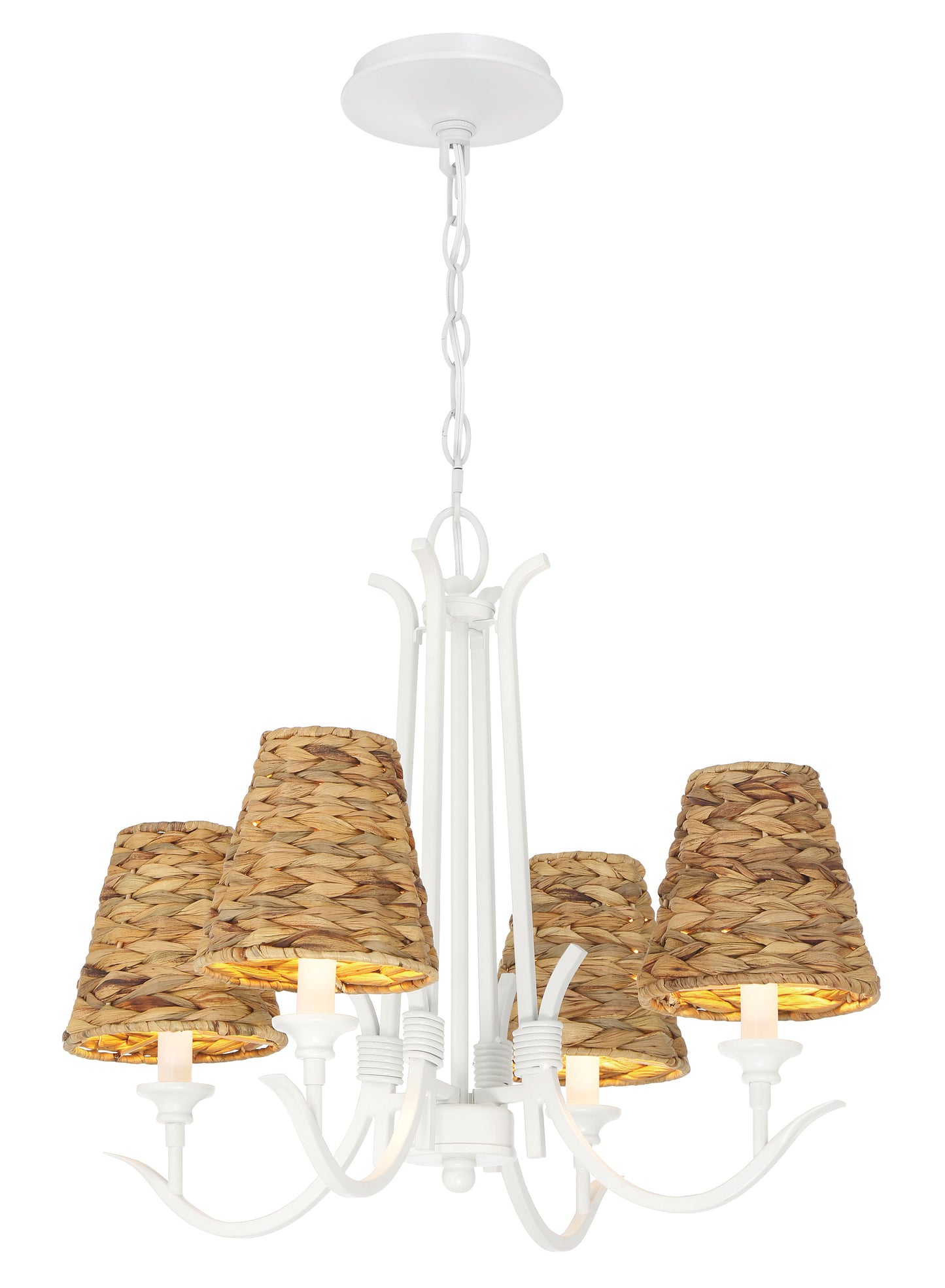 58324-MWW - Kokomo 4 Light 21" Wide Chandelier - Matte White