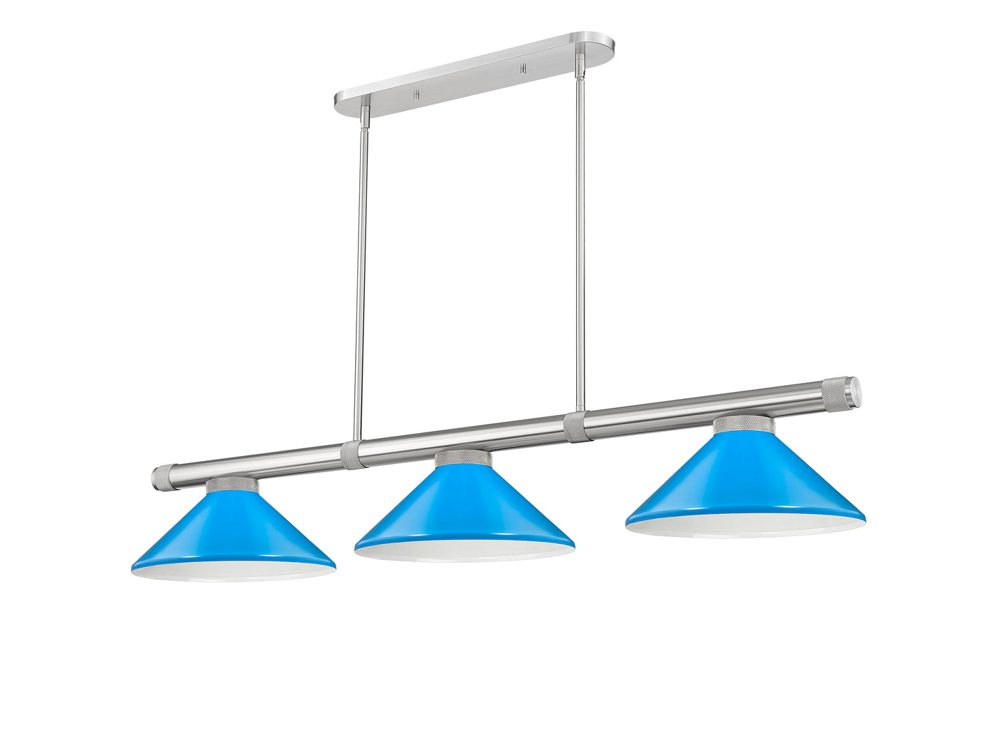 3050-3BN-MEB - Vanguard 3 Light 58" Billiard - Brushed Nickel