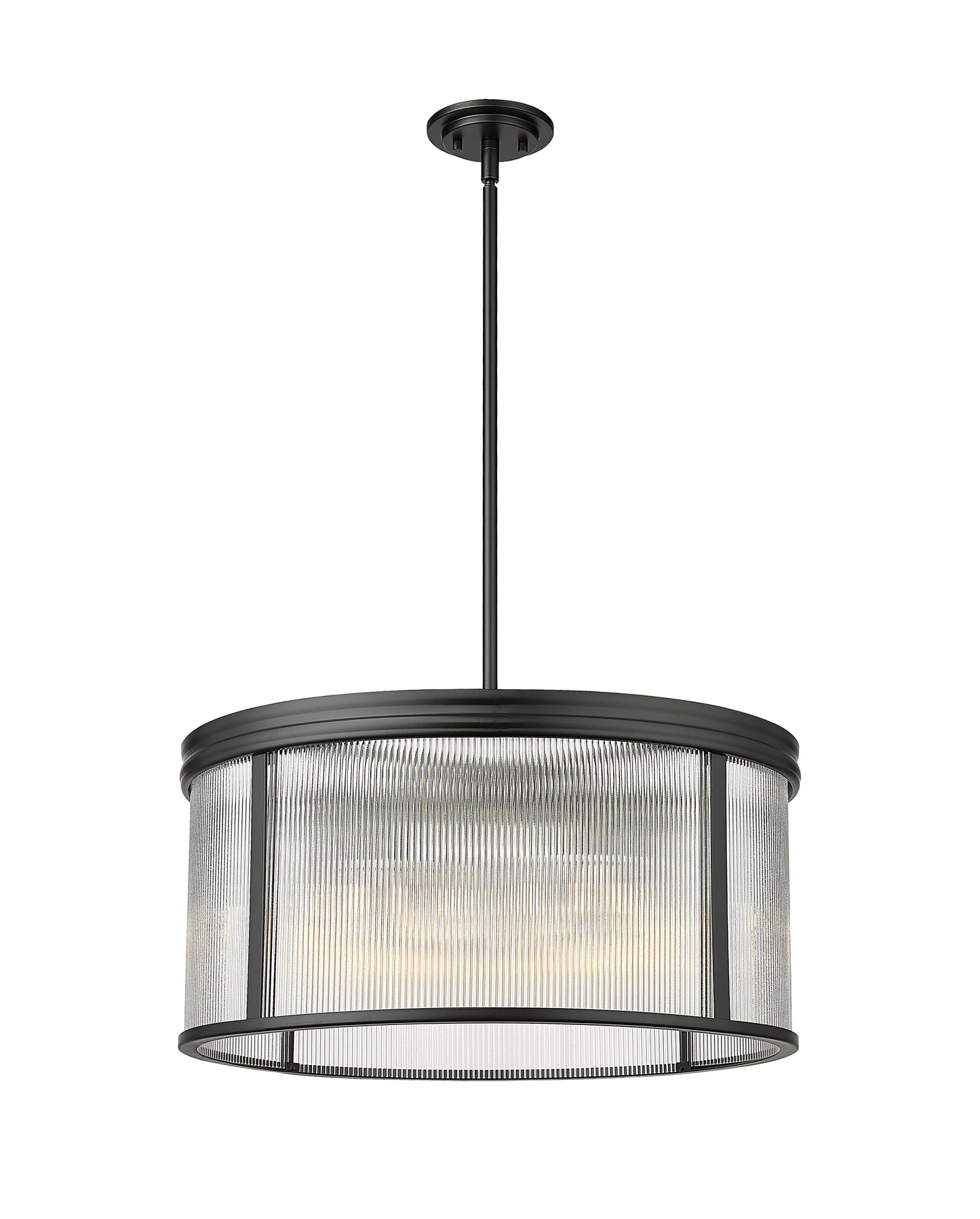 7504P24-MB - Carnaby 6 Light 24" Chandelier - Matte Black