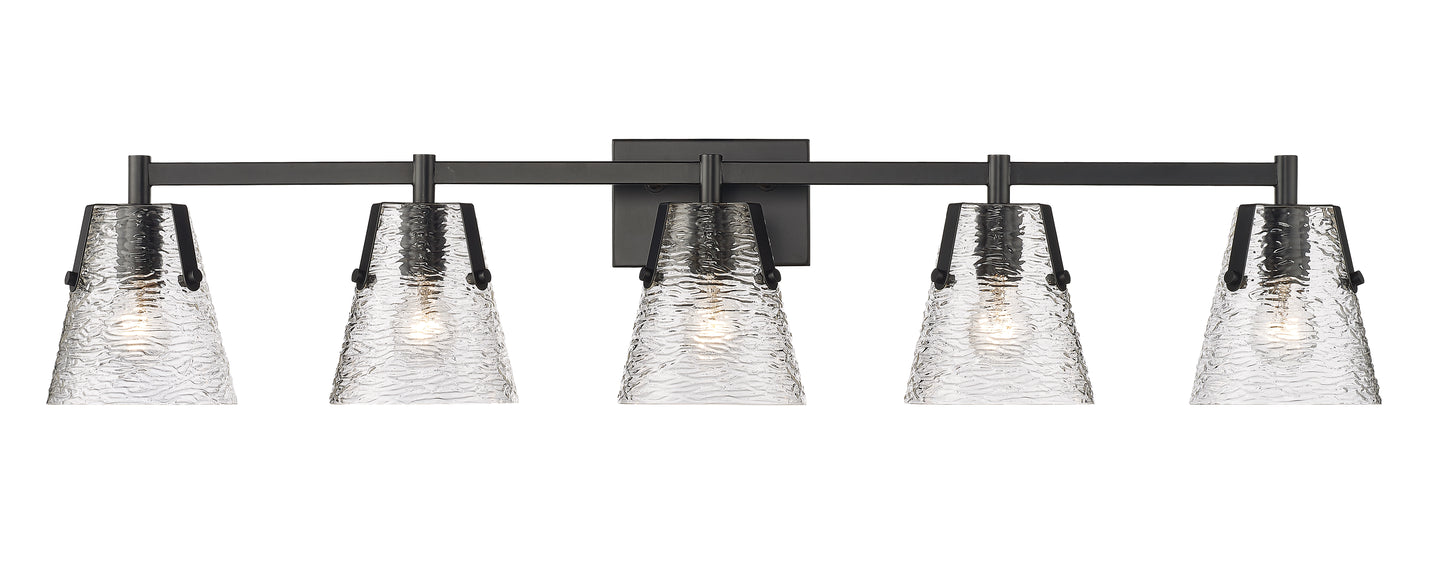 1101-5V-MB - Analia 5 Light 46" Vanity - Matte Black