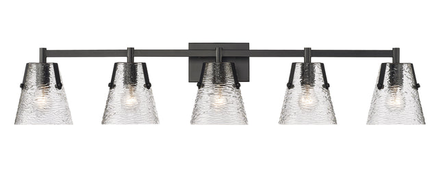 1101-5V-MB - Analia 5 Light 46" Vanity - Matte Black