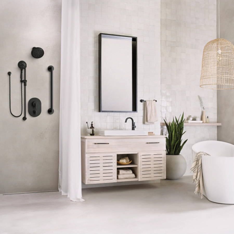 S122BL - 8" Shower Arm - Matte Black