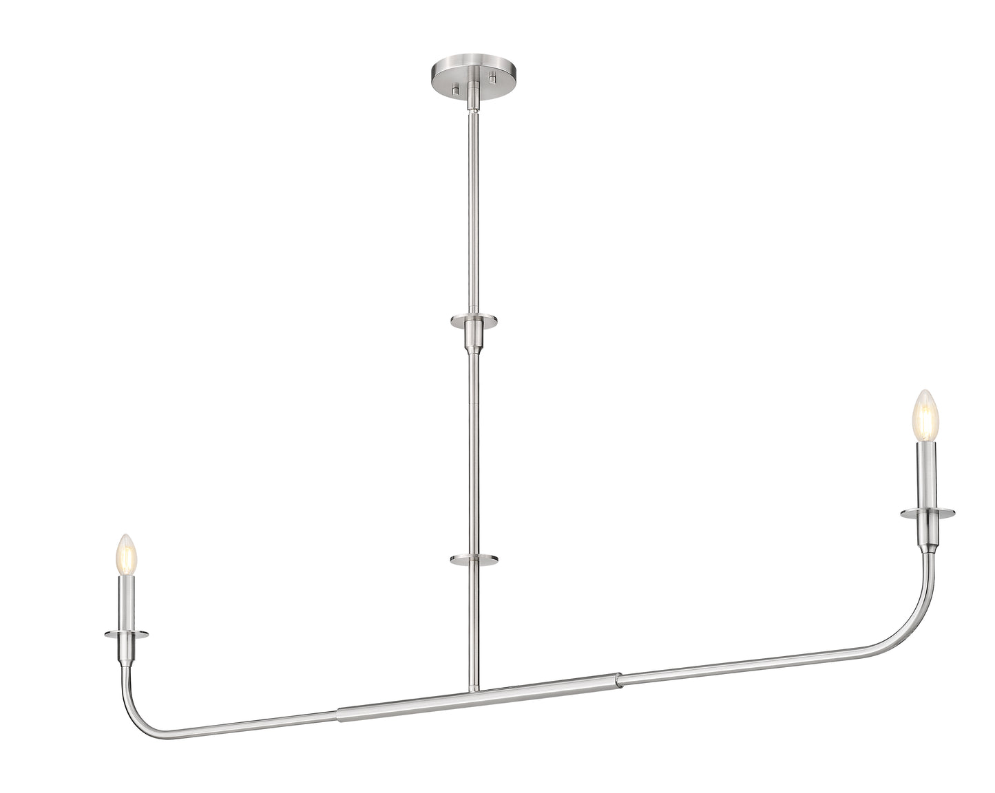 3049-60L-BN - Tova 2 Light Linear 64" Chandelier - Brushed Nickel