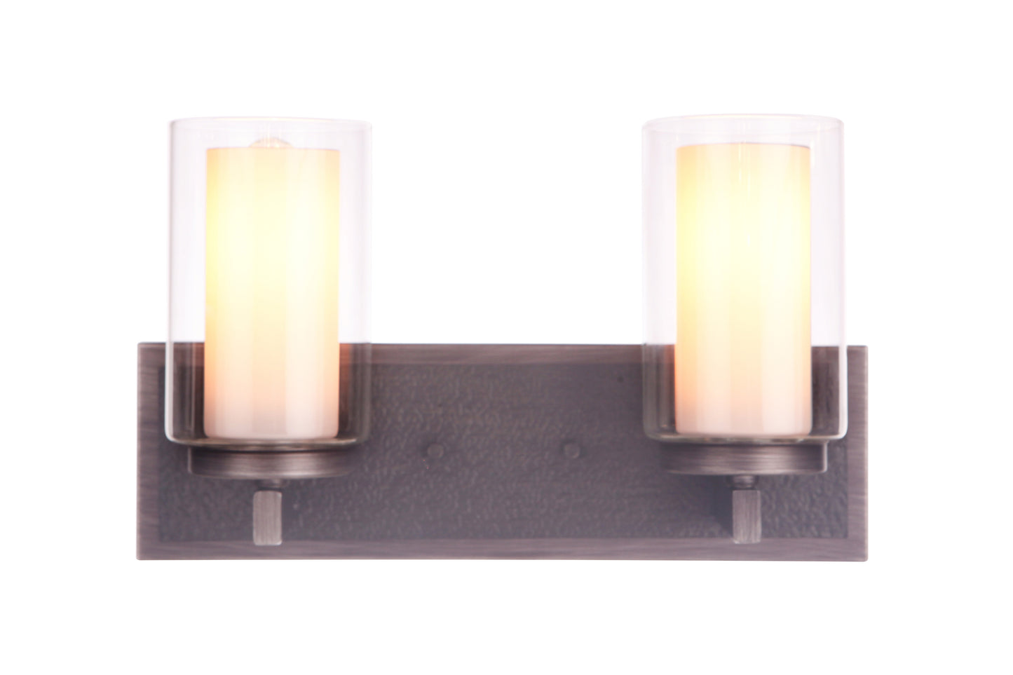 11615NIVNI2 - Texture 2 Light 15" Wide Vanity Light - Natural Iron / Vintage Iron