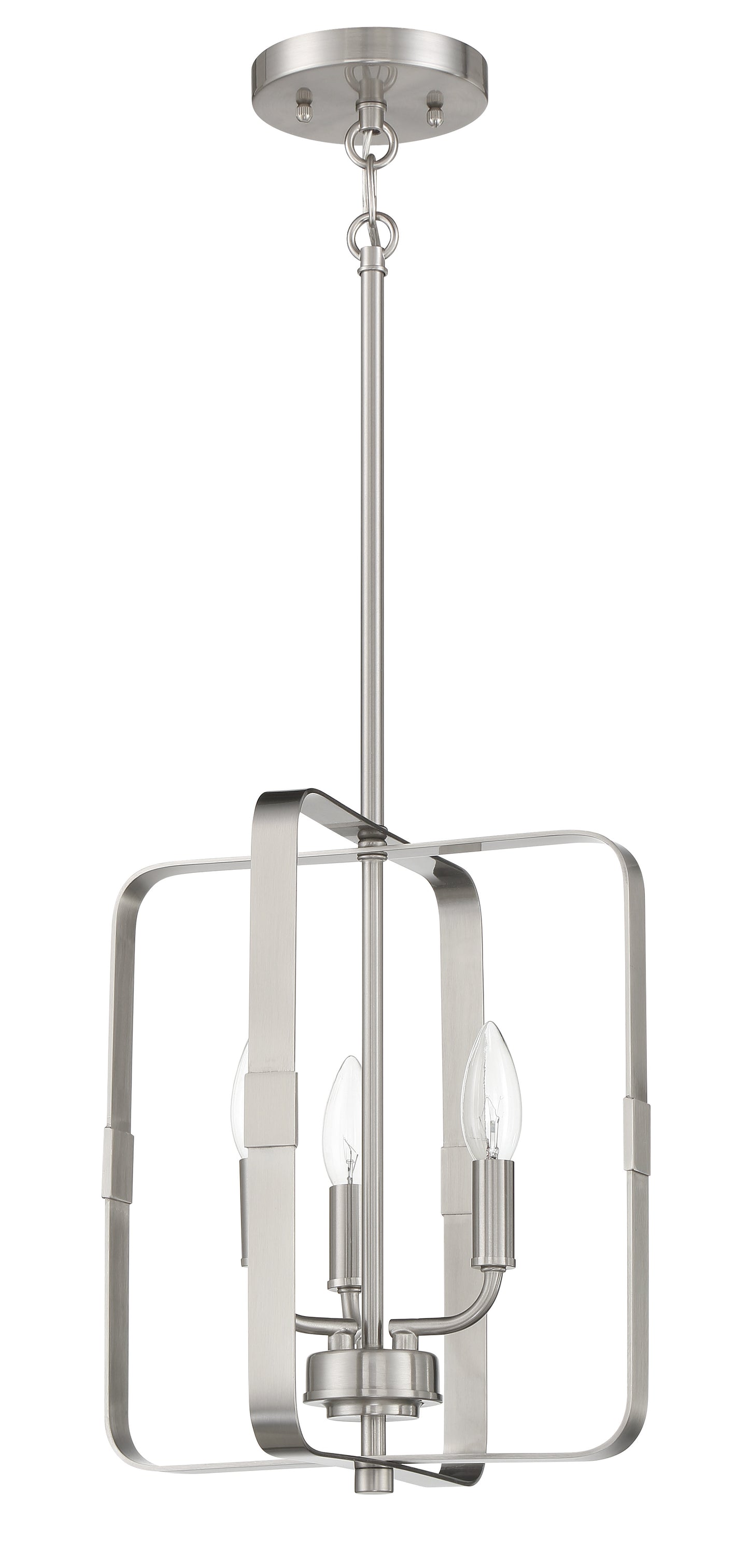 56033-BNK - Stowe 3 Light 12" Wide Foyer Light - Brushed Nickel