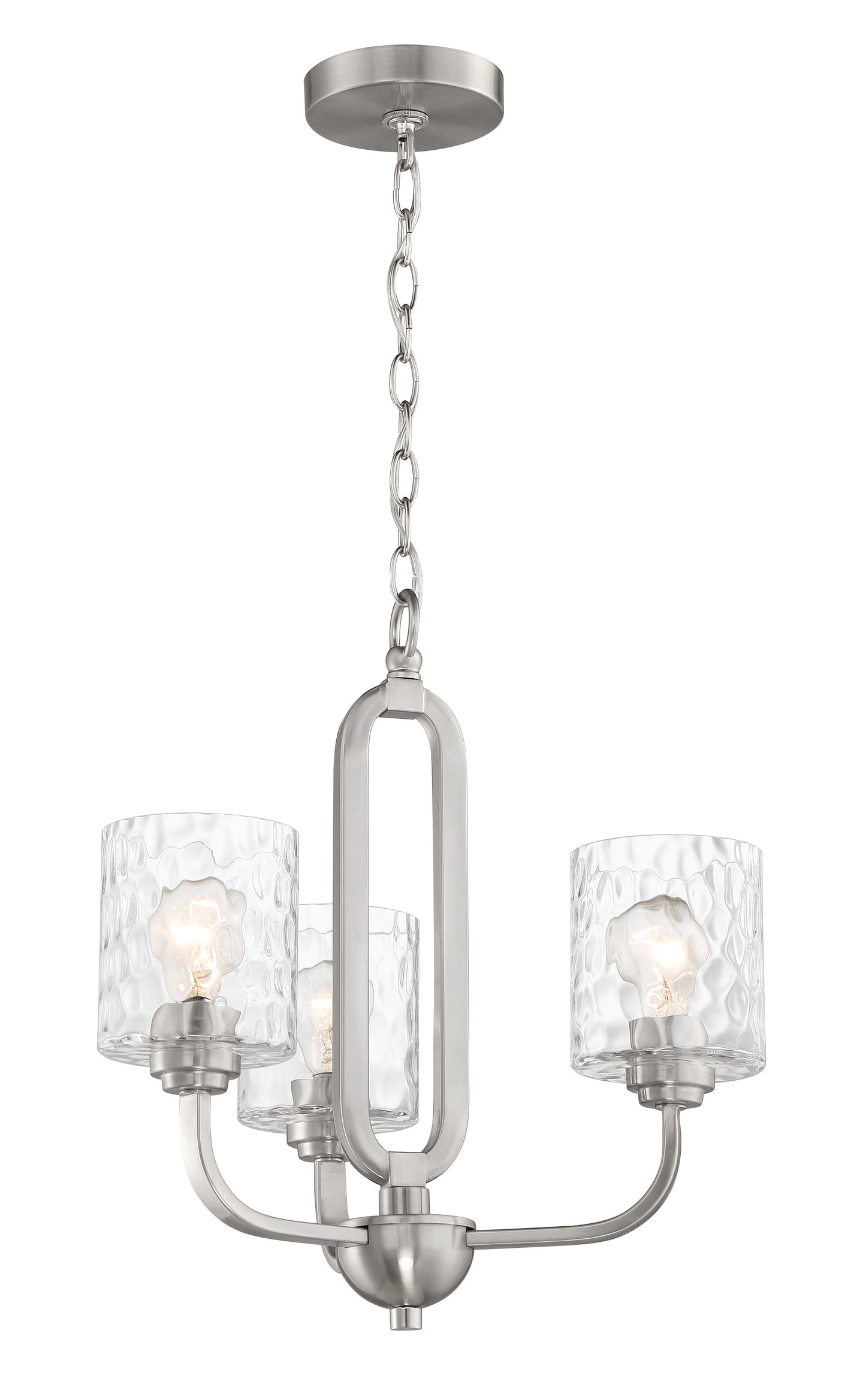 54223-BNK - Collins 3 Light 18" Wide Chandelier - Brushed Nickel