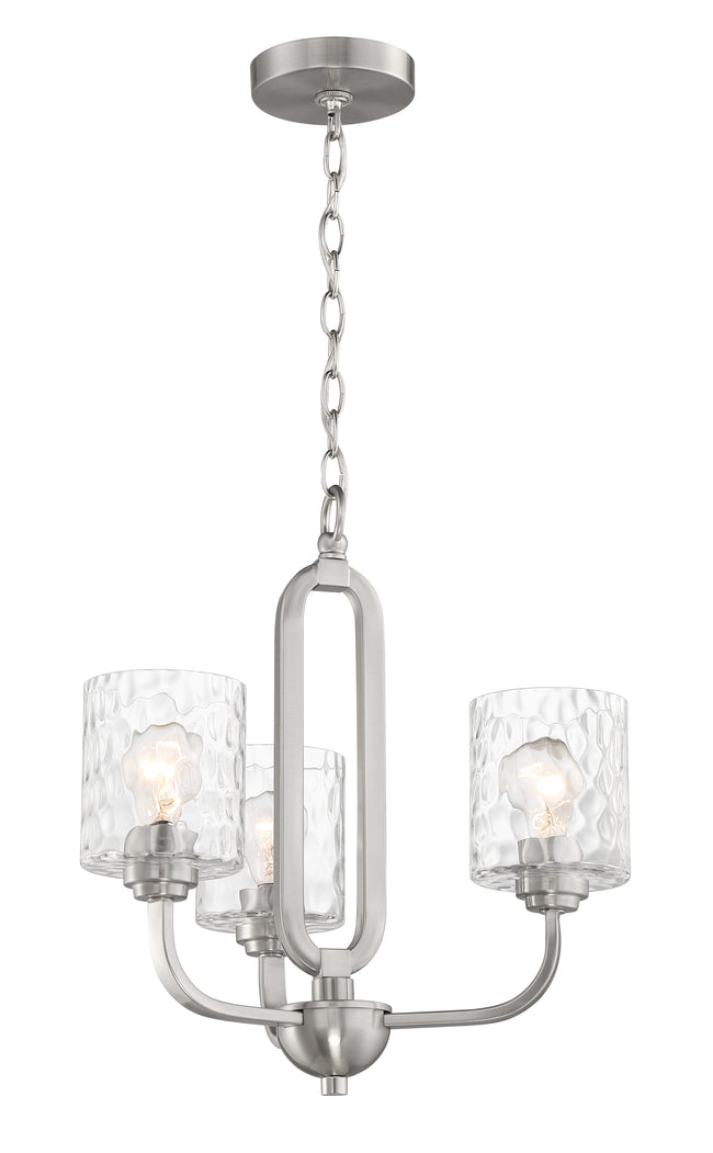 54223-BNK - Collins 3 Light 18" Wide Chandelier - Brushed Nickel