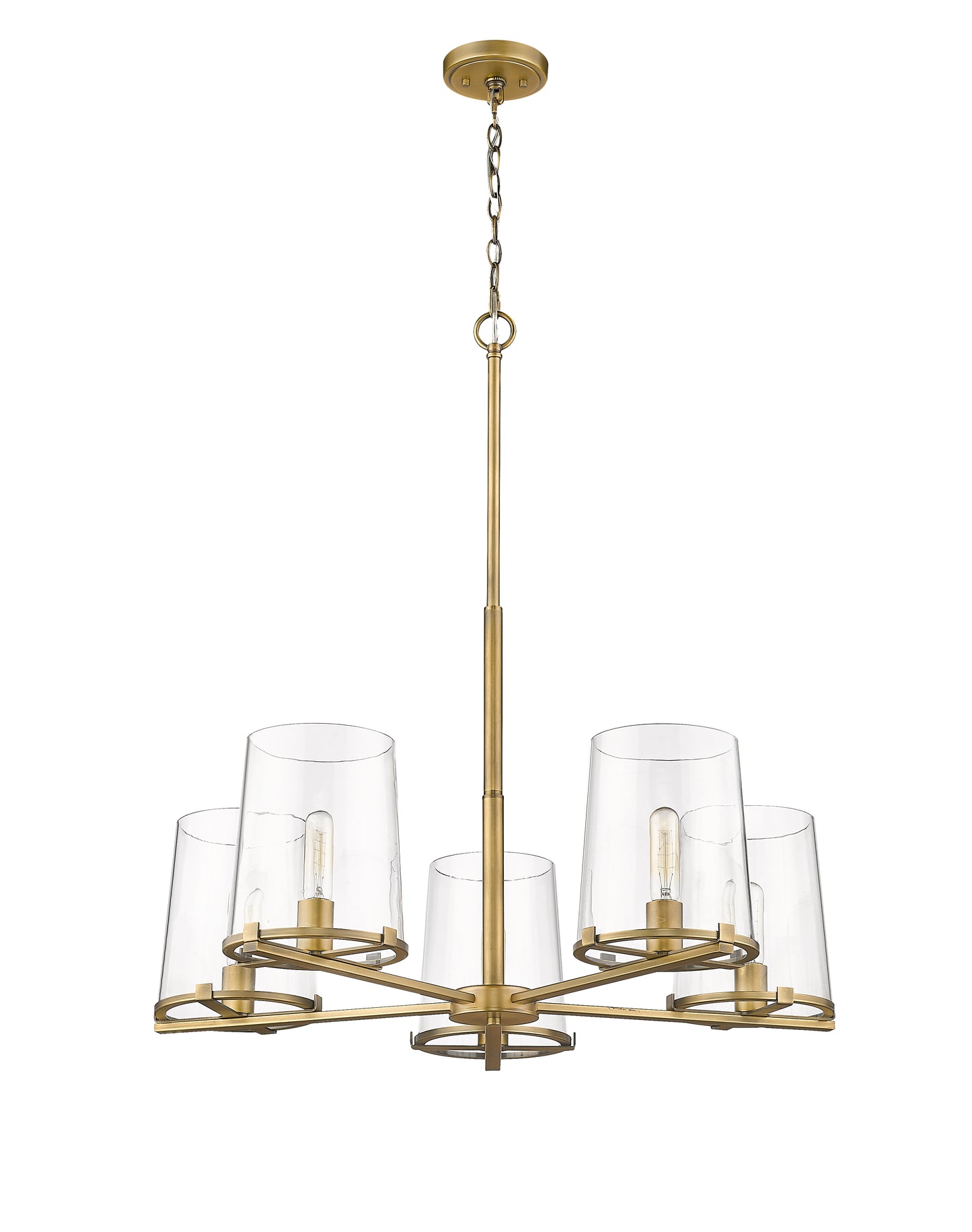 3032-5RB - Callista 5 Light 33" Chandelier - Rubbed Brass