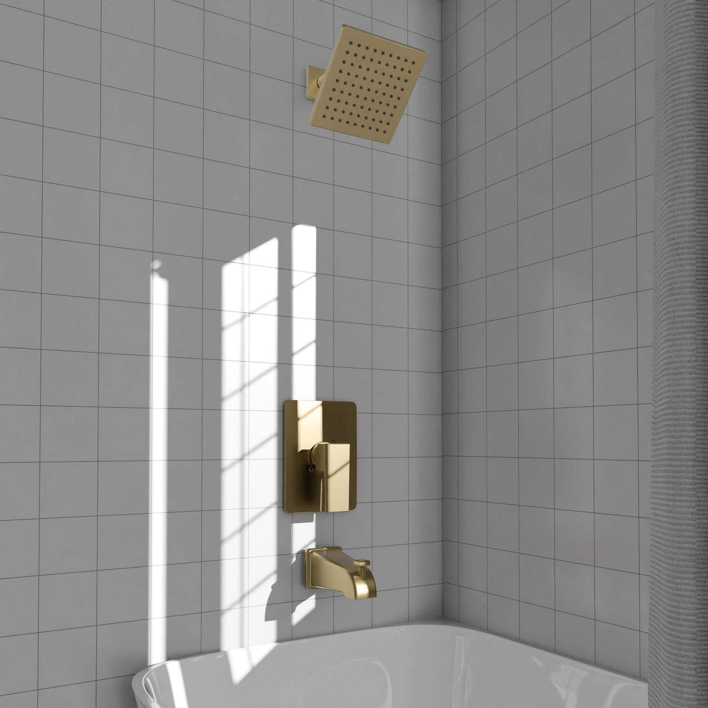 RBCN2-SHS-CB - Rubicon Modern Shower System in Champagne Bronze