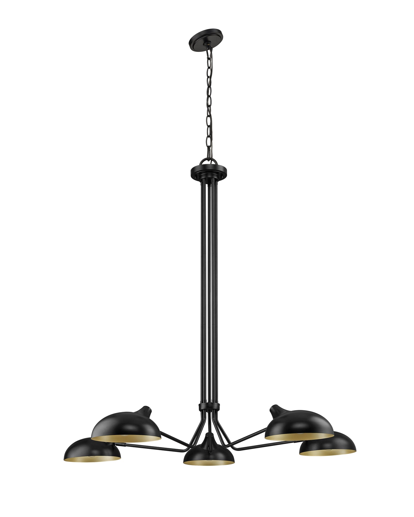 1942-5MB - Bellamy 5 Light 52" Chandelier - Matte Black