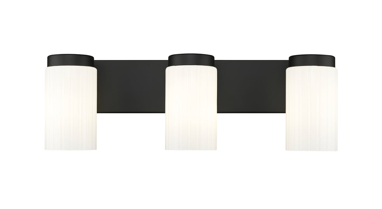 746-3V-MB - Burk 3 Light 22" Vanity - Matte Black