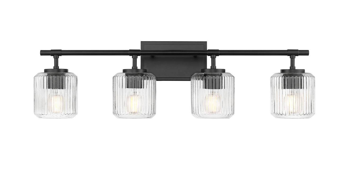 7515-4V-MB - Landon 4 Light 32" Vanity - Matte Black