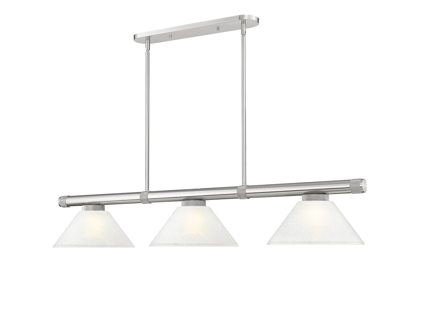 3050-3BN-AWL14 - Vanguard 3 Light 58" Billiard - Brushed Nickel