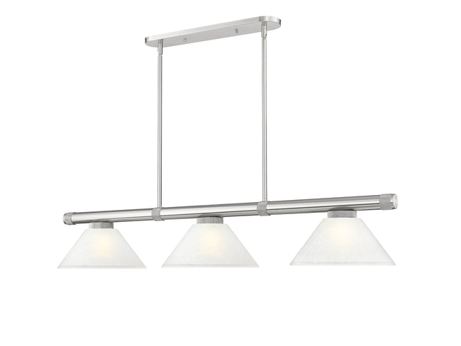 3050-3BN-AWL14 - Vanguard 3 Light 58" Billiard - Brushed Nickel