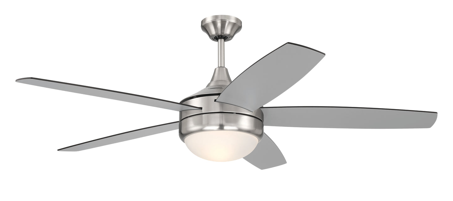 PHZ52BNK5 - Phaze II 5- Blade 52" 5 Blade Ceiling Fan with Light Kit - Brushed Nickel