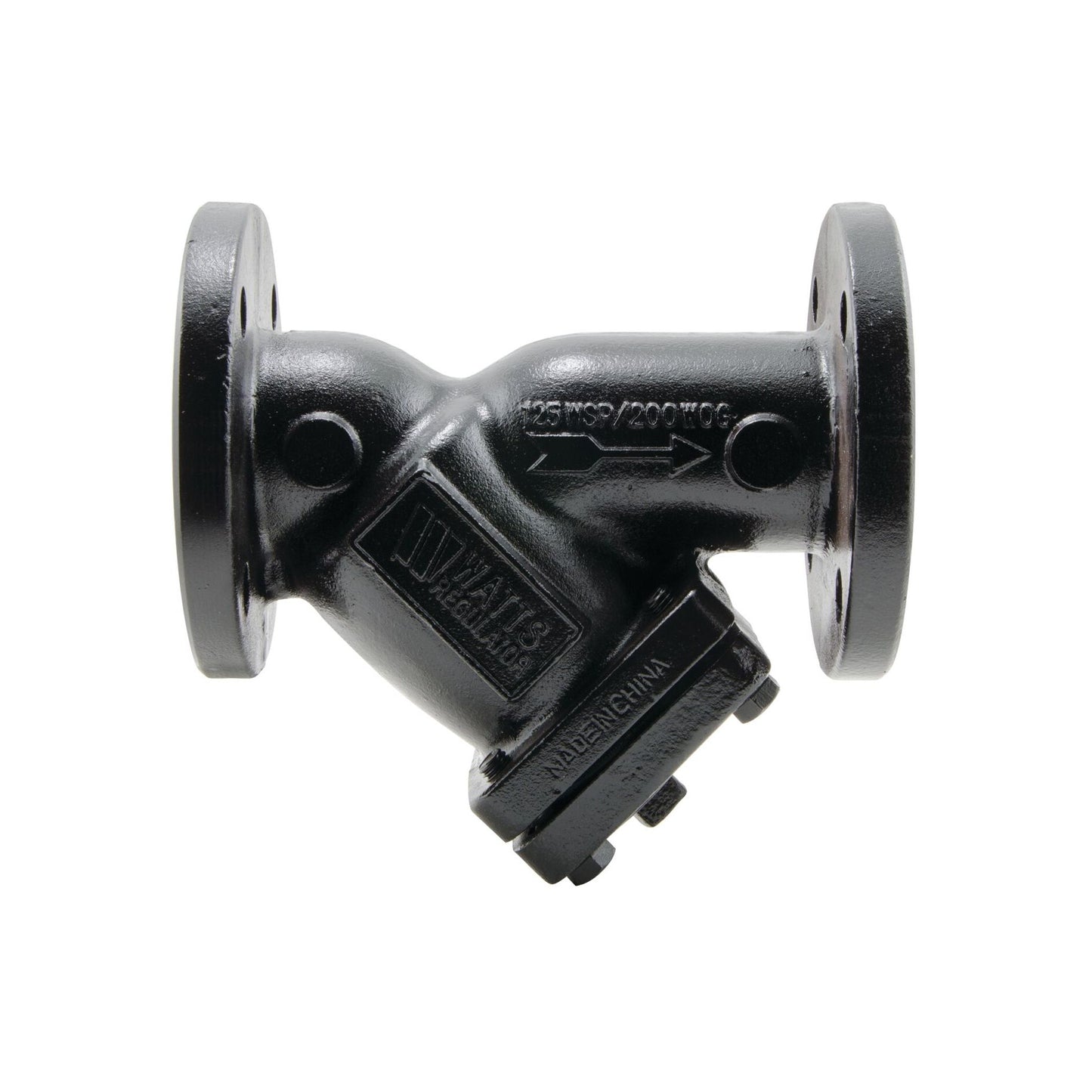 0825203 - 4" Cast Iron Wye Pattern Strainer, Flange, Tapped Retainer Cap, Closure Plug