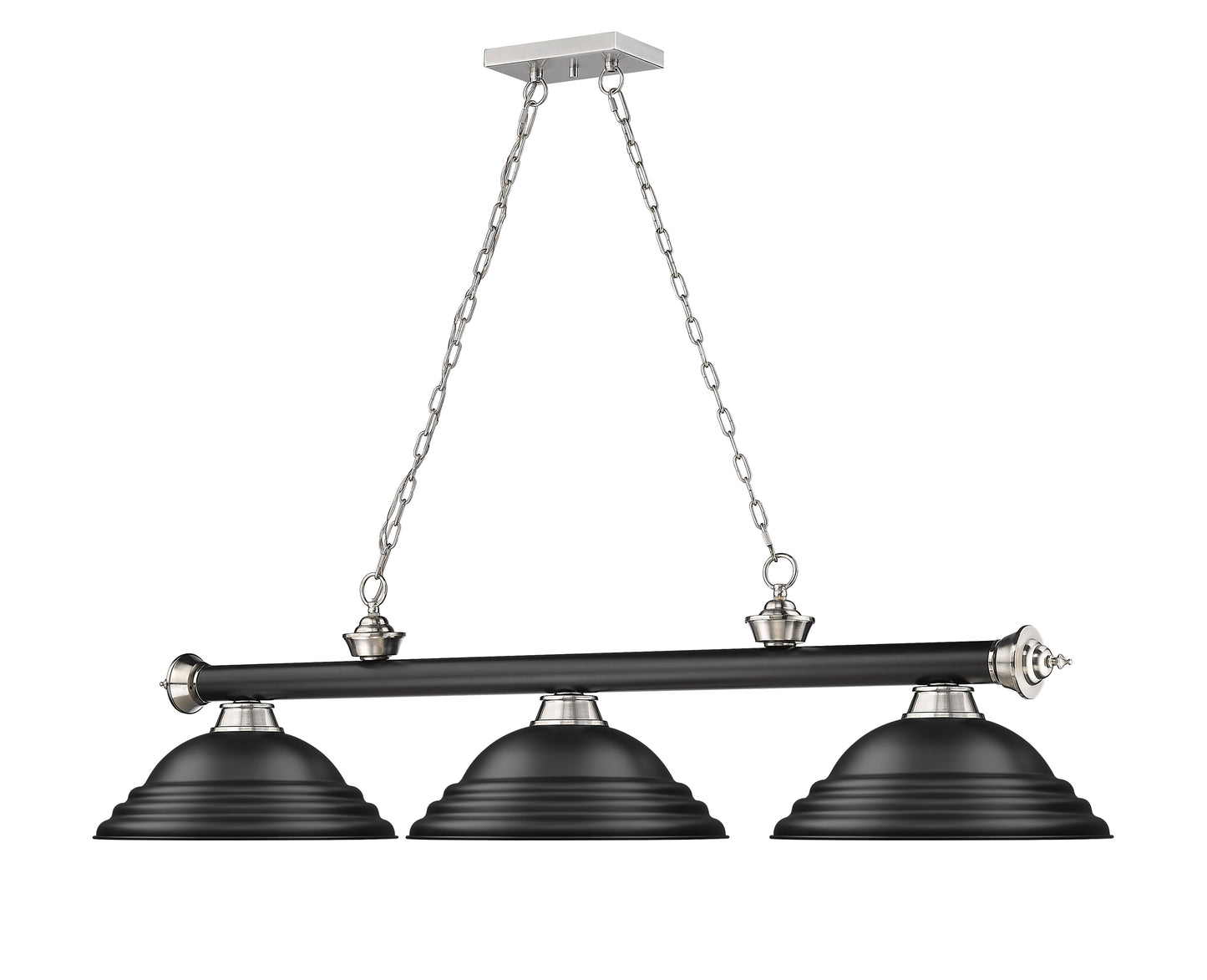 2306-3MB-BN-SMB - Cordon 3 Light 58" Billiard - Matte Black / Brushed Nickel
